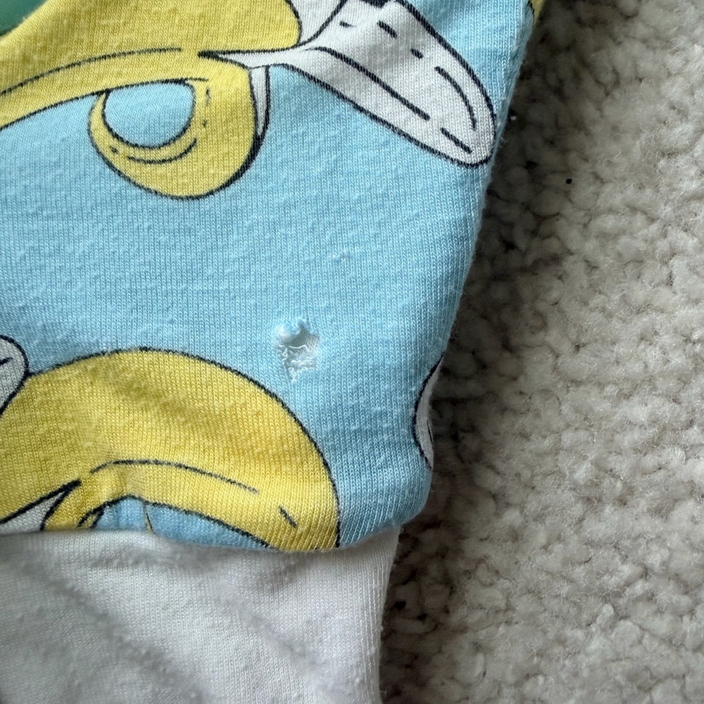 Little Sleepies Blue and Yellow Banana Print Outfit - Picture 12 of 15